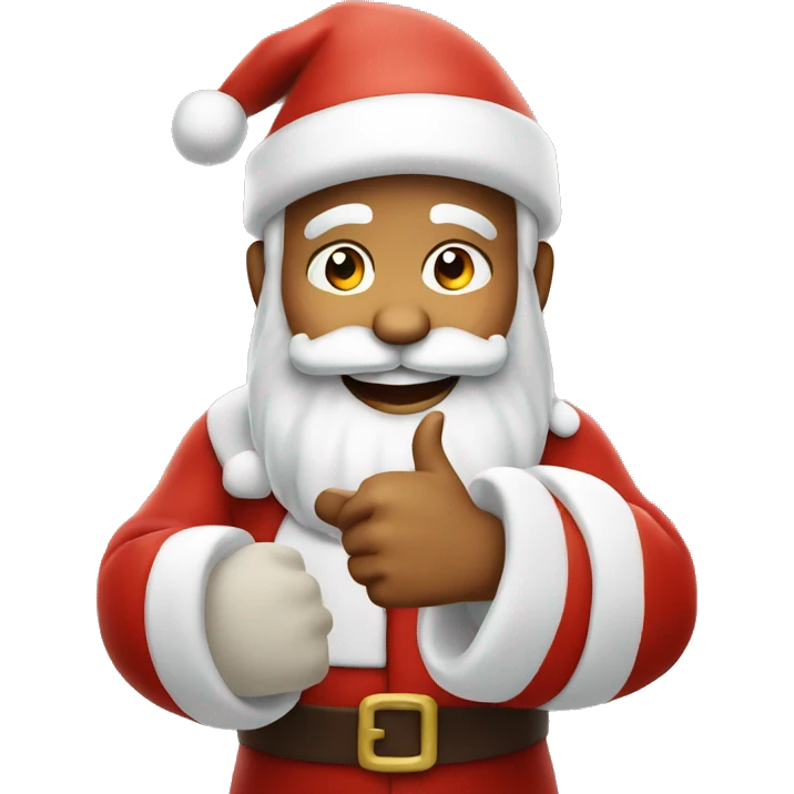 SANTA CLAUS SMILING MAKING OK SIGN emoji