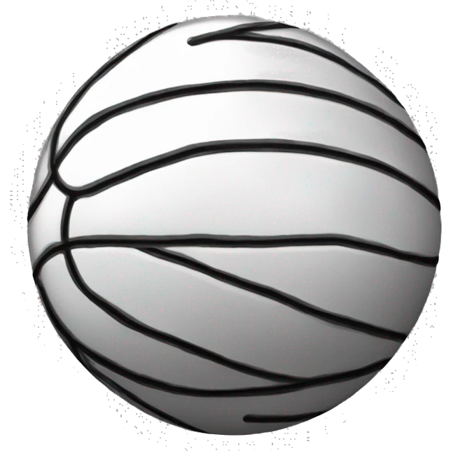 baskeball ball in black and white  emoji