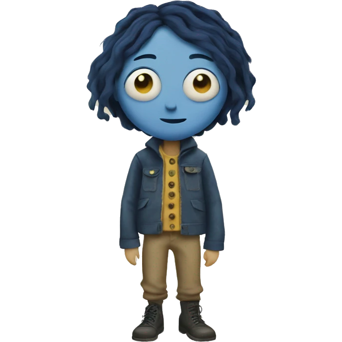Coraline with button eyes emoji
