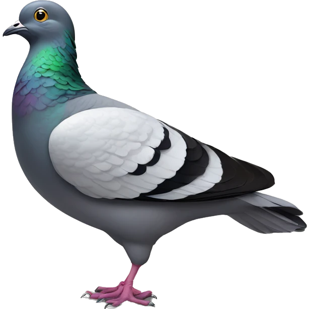 a shrugging pigeon wearing dancing shoes emoji