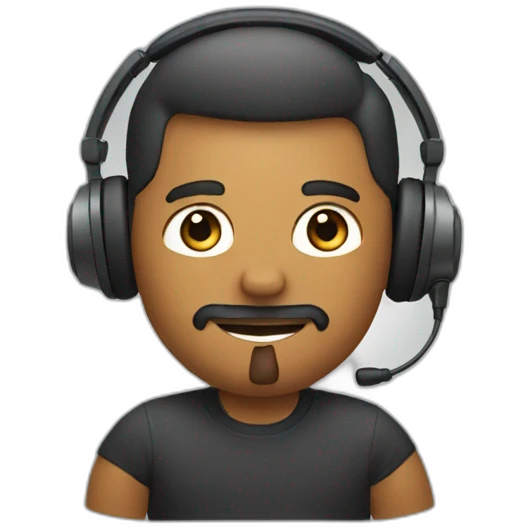Man recording a podcast emoji