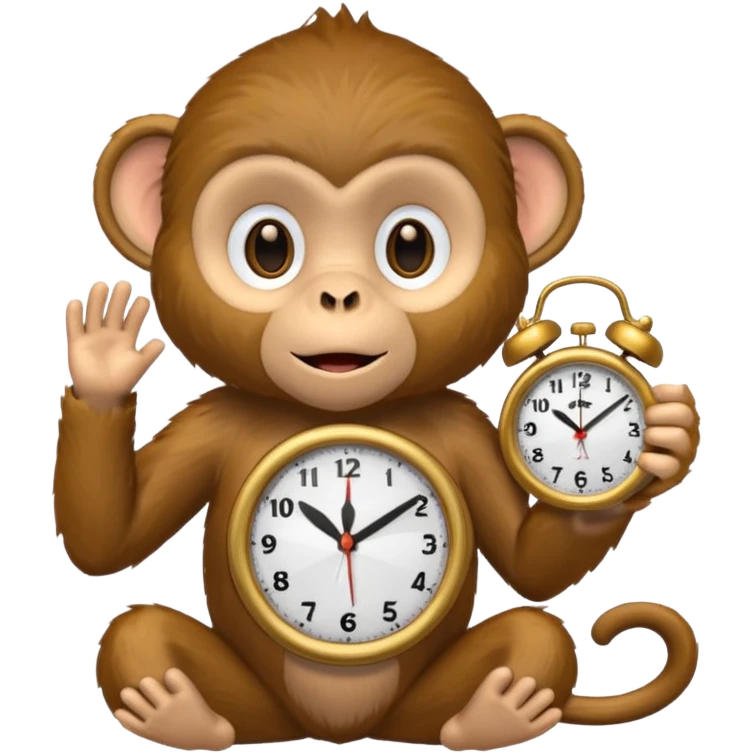 Emoji de mono diciendo tenes hora? emoji