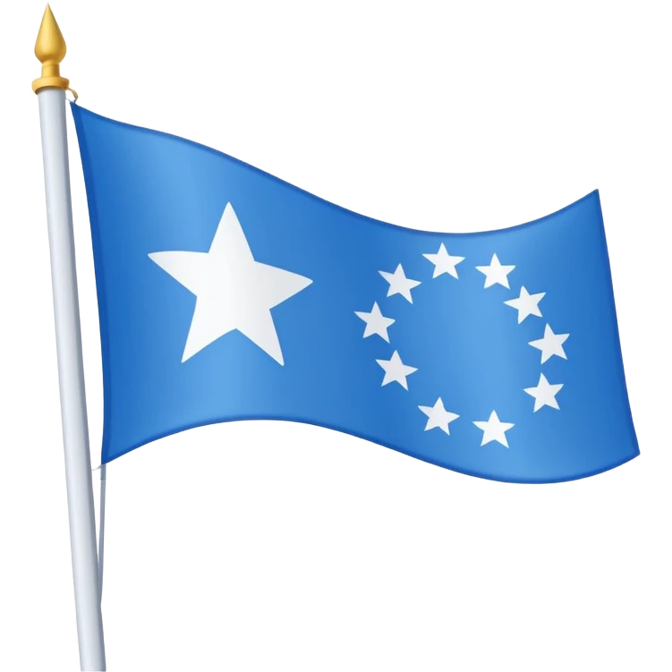 circular white flag with stars  emoji