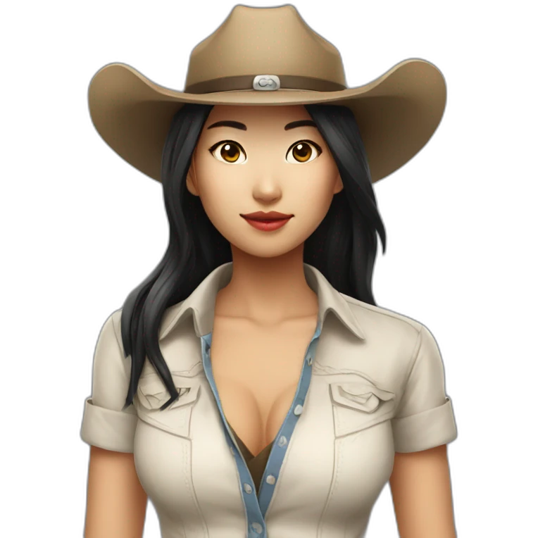 hot cowgirl asian emoji