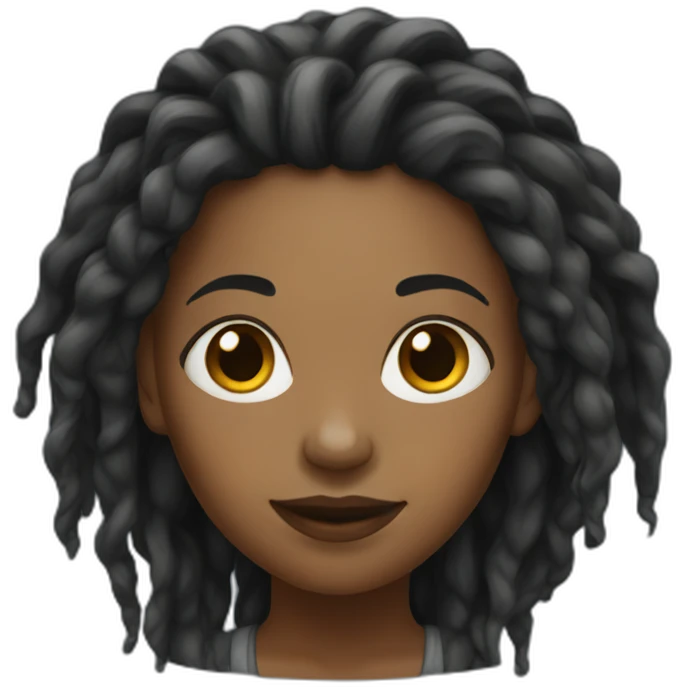 Black woman with dreadlocks  emoji