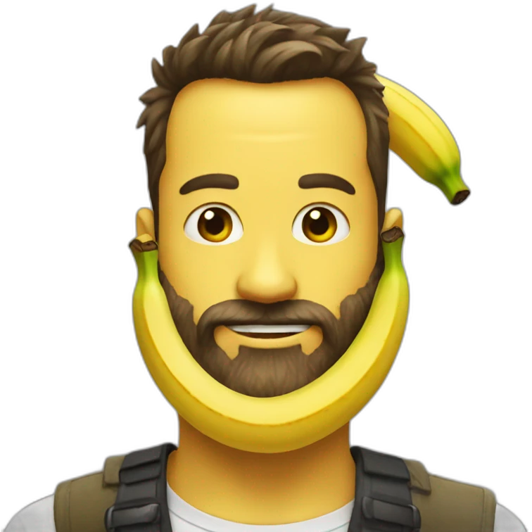 banana beard emoji