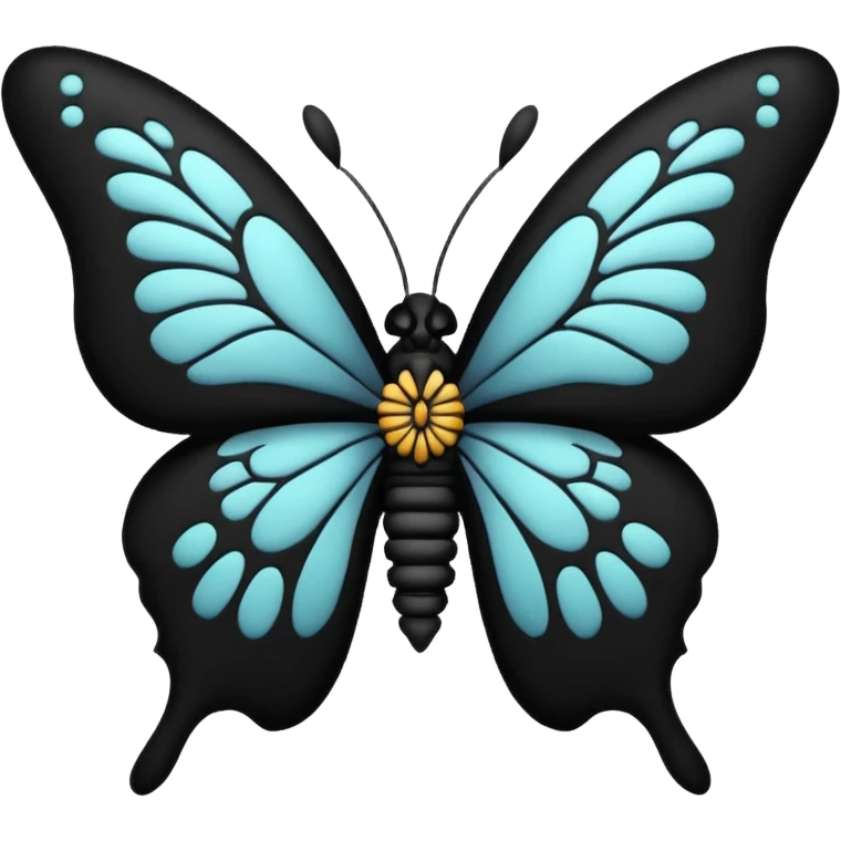 Goth skull butterfly emoji