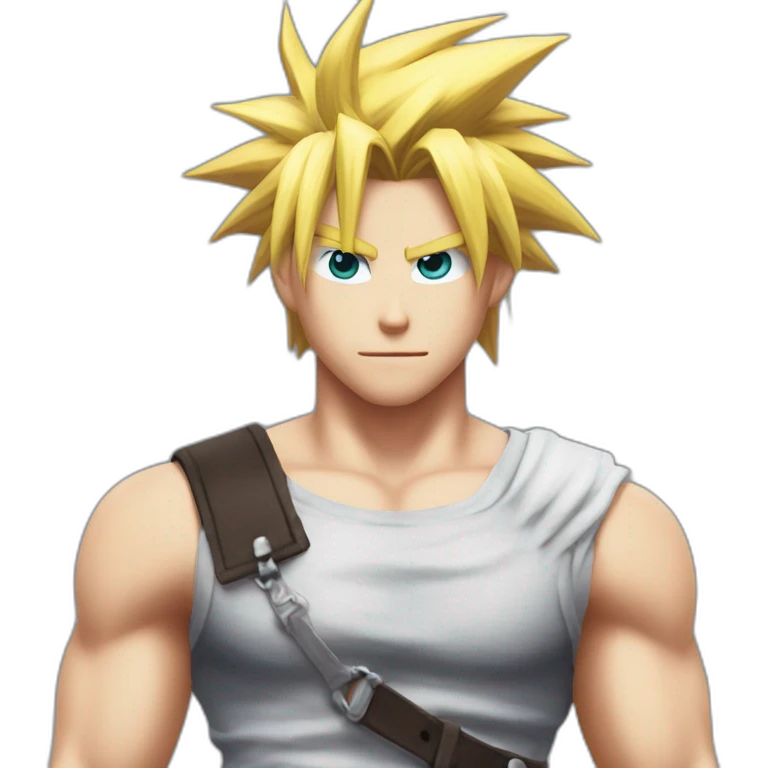 shirtless Cloud Strife emoji