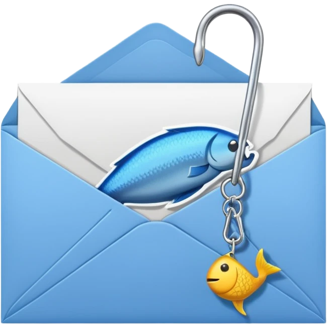 envelope with a fishing hook emoji