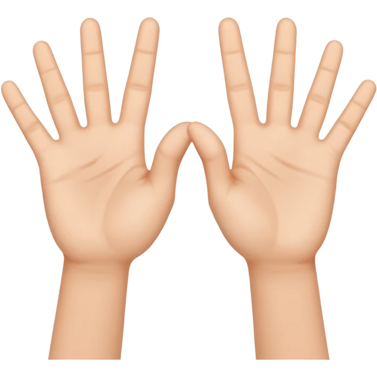 W V as hand signs emoji