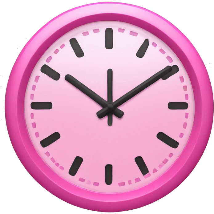 A pink clock emoji