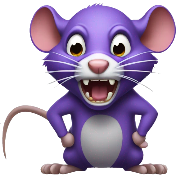 Purple angry rat  emoji
