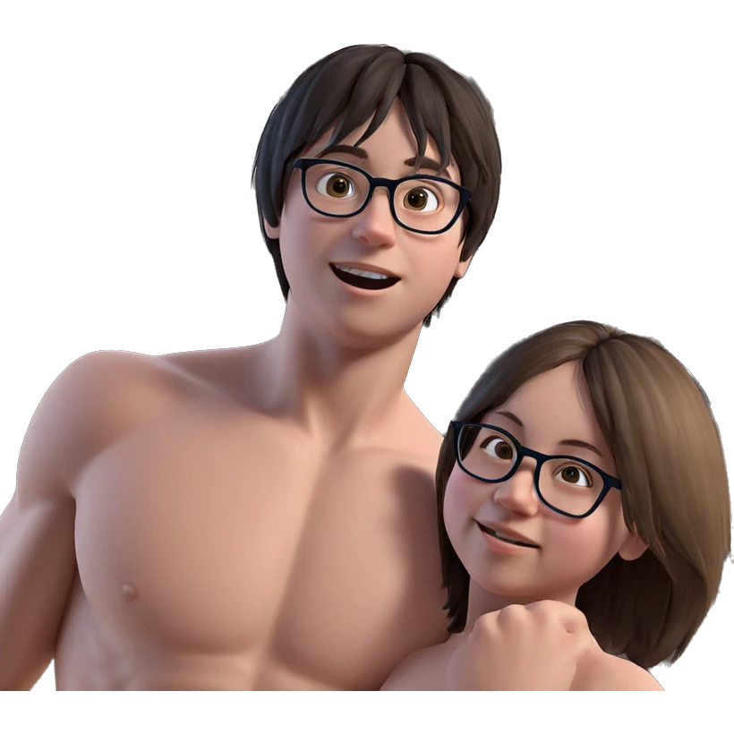 nude boy with glasses meme emoji