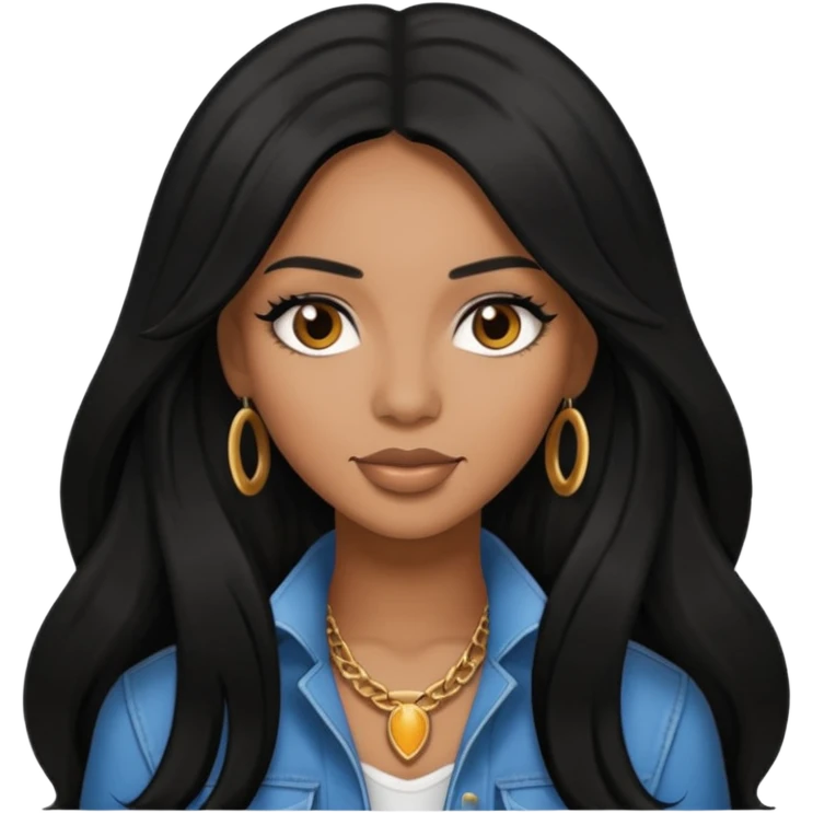 Moncia R&B singer with long hair emoji