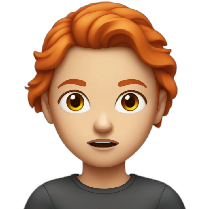 Angry Redhead girl emoji