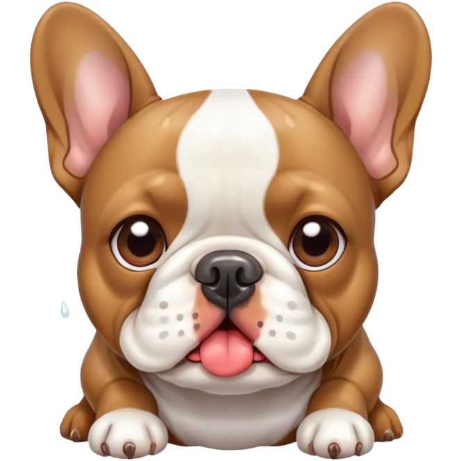 french bulldog snotty drooling emoji