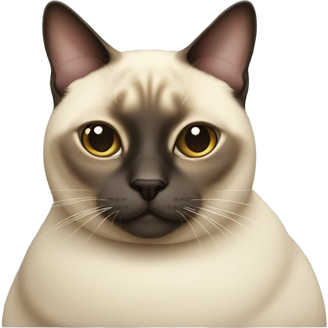 siamese obese cat emoji