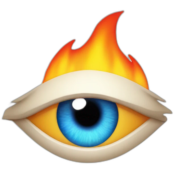 eye with flame inside emoji