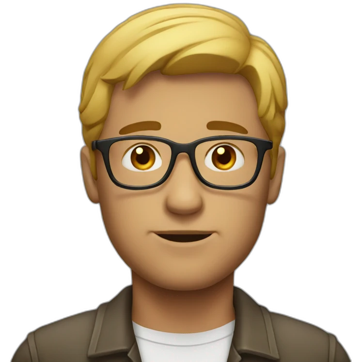 Men with glass emoji