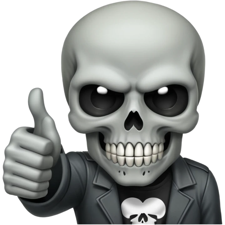 Skull punisher giving thumbs up emoji