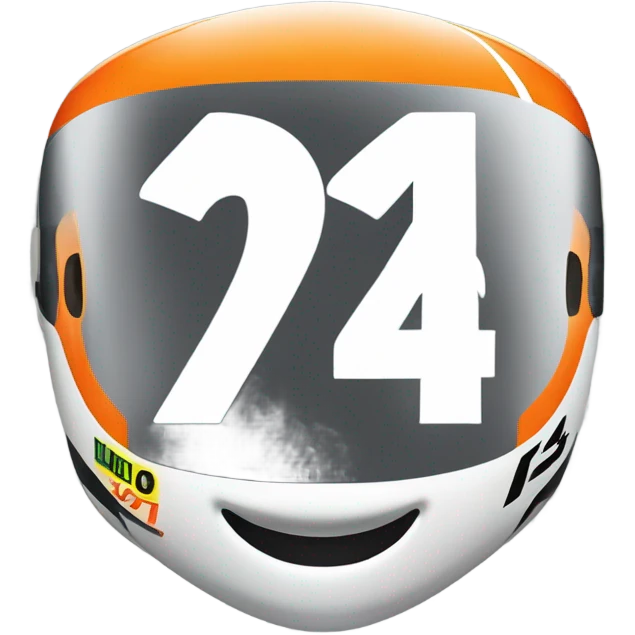 McLaren F1 car with the number 4 of the F1 Driver Lando Norris emoji