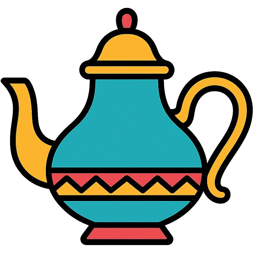 Moroccan metal teapot emoji