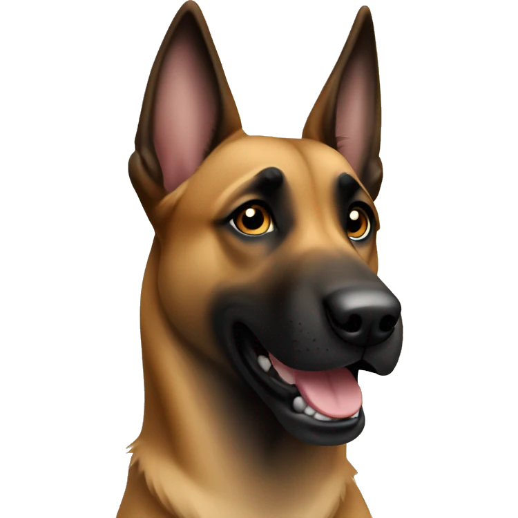 malinois say hello with hand emoji