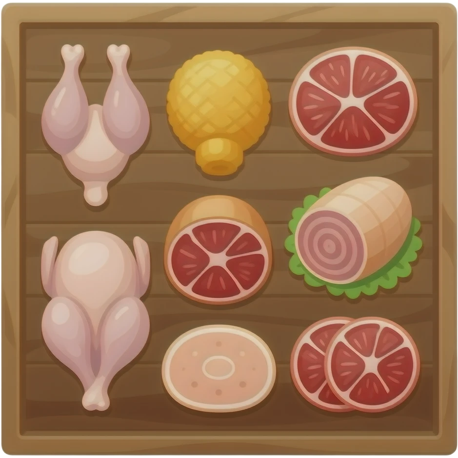 vector flat display Meat & Poultry emoji