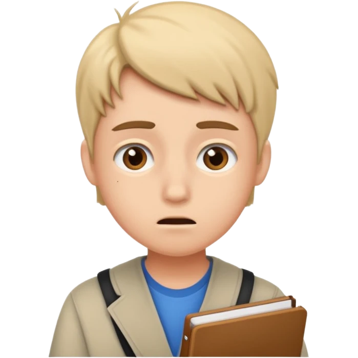 Make a student confused emoji