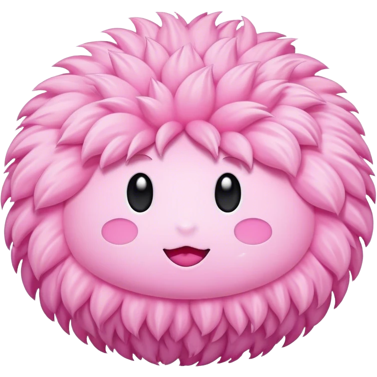 Pink palm puff emoji