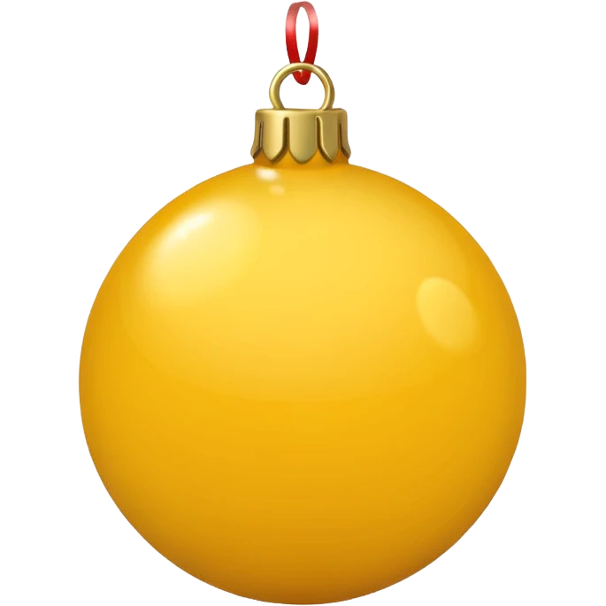 christmas ball yellow emoji
