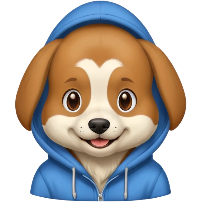 Dog wear hoodie  emoji