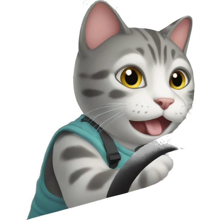 Cat in car emoji