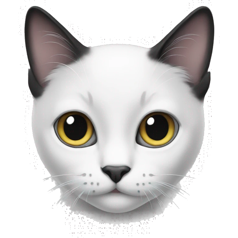 black and white cat emoji