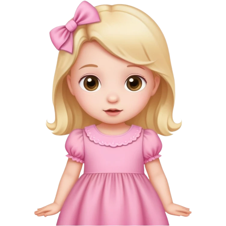baby girl wearing a pink dress emoji