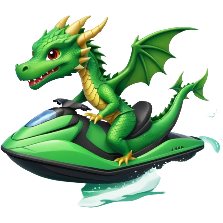 dragon on a jetski  emoji