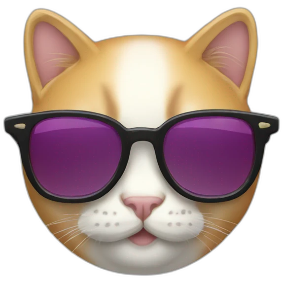 Chat lunettes de soleil emoji