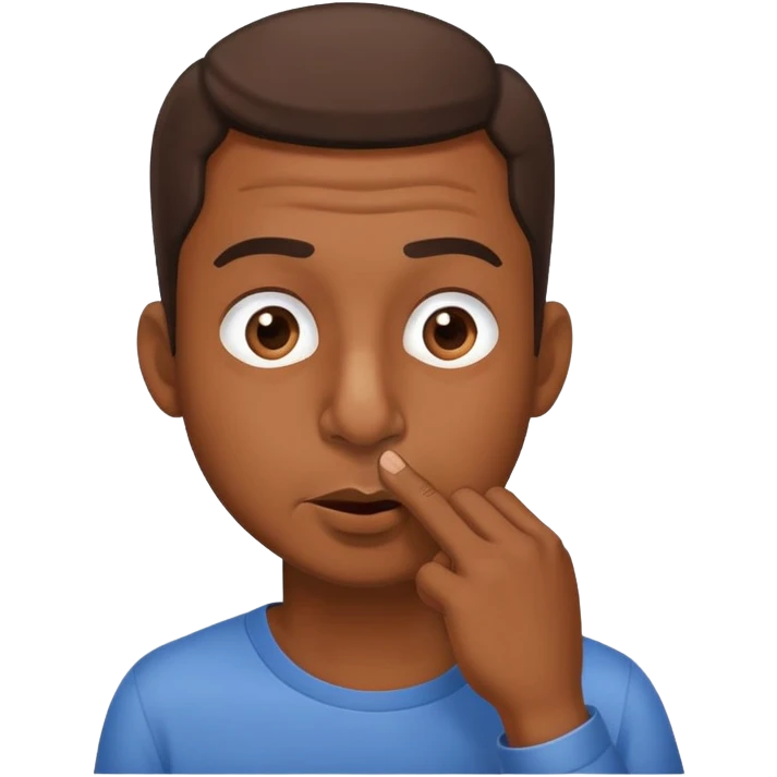 man picking his nose emoji