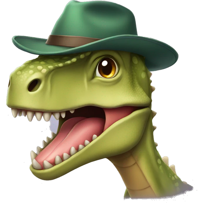 Dino with Christian hat  emoji