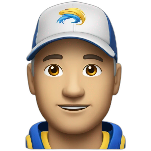 coach esport, bras croisés, avec une casquette blanche emoji
