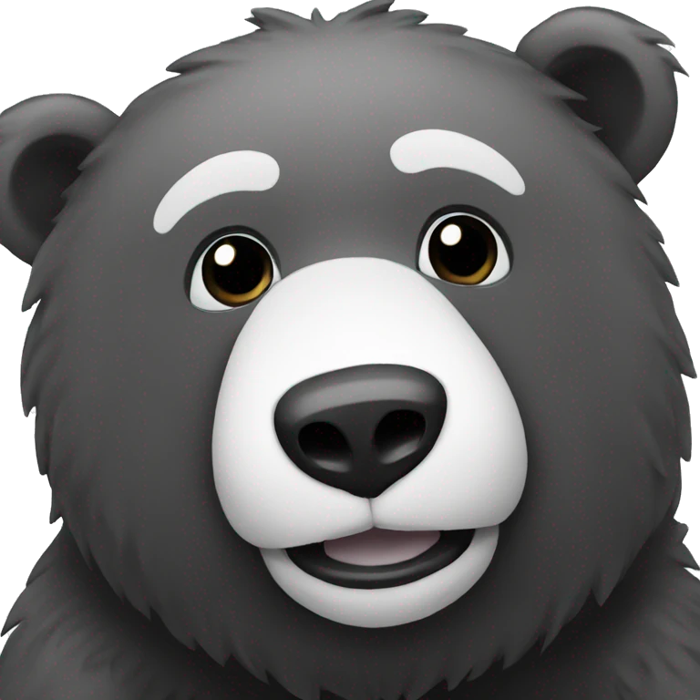 Black and white bear emoji