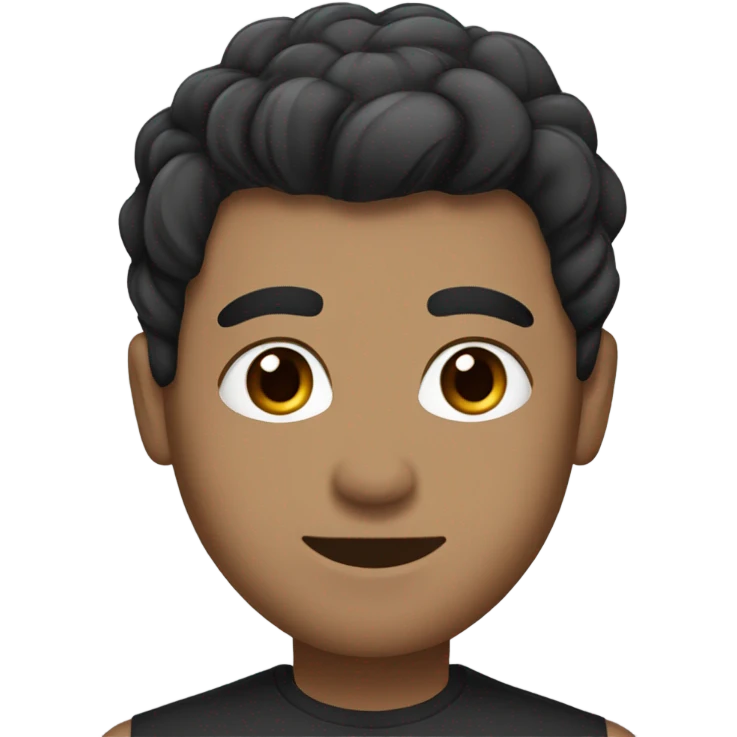 Black eye and hair and ibro emoji