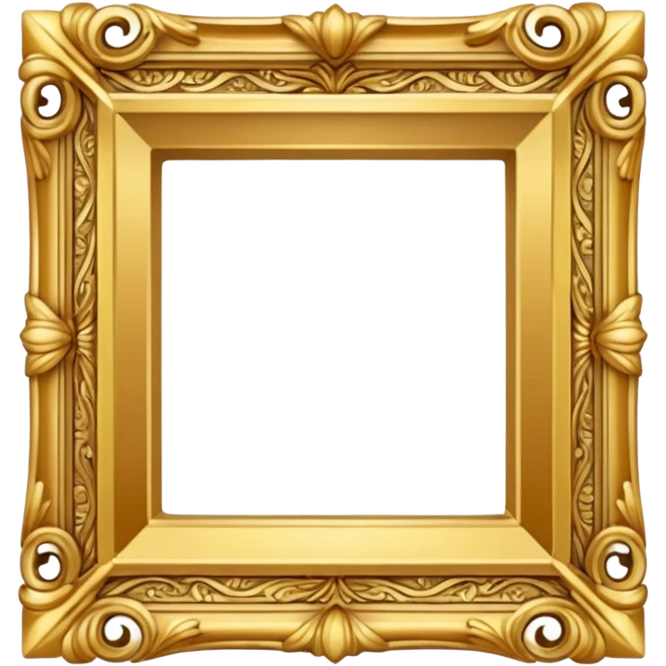 Gold square vintage frame  emoji