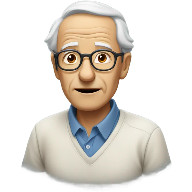 old man in glasses portrait emoji