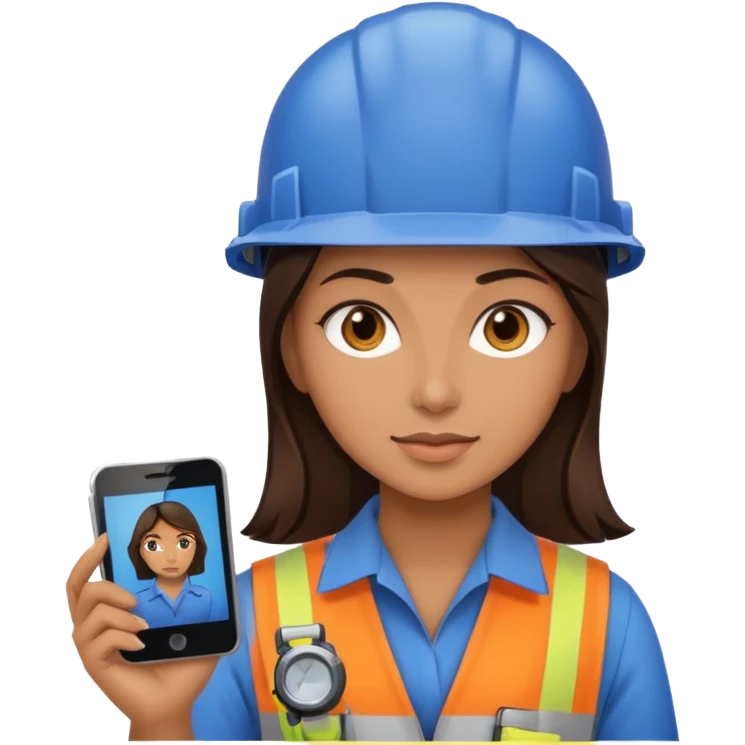 opérateur contrôle non destructif féminin brune emoji