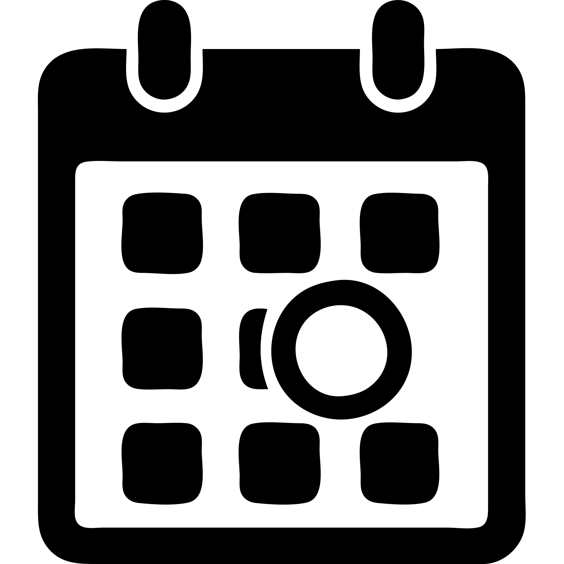 calendar page with a single day circled, clean and bold, representing short term emoji