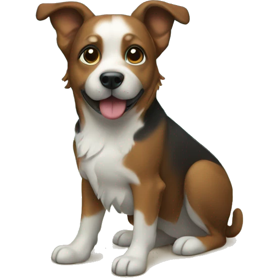 Dog on island emoji