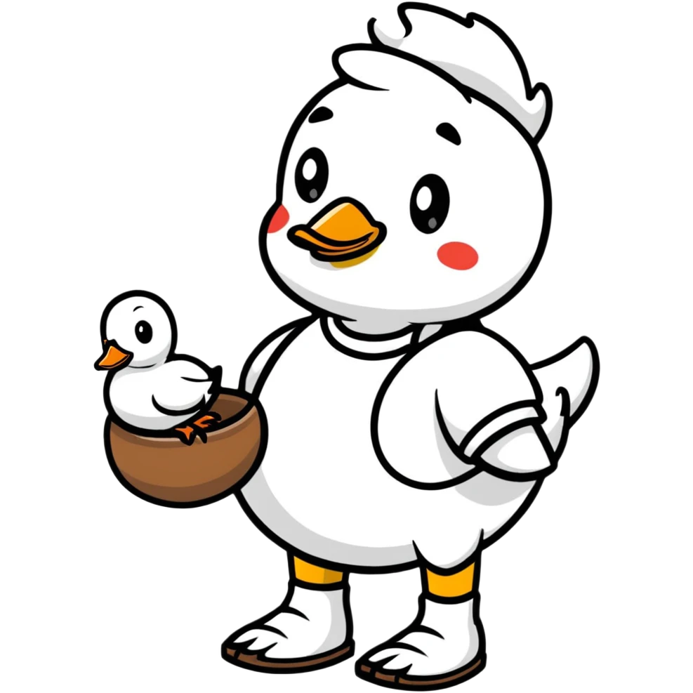 holding duck emoji