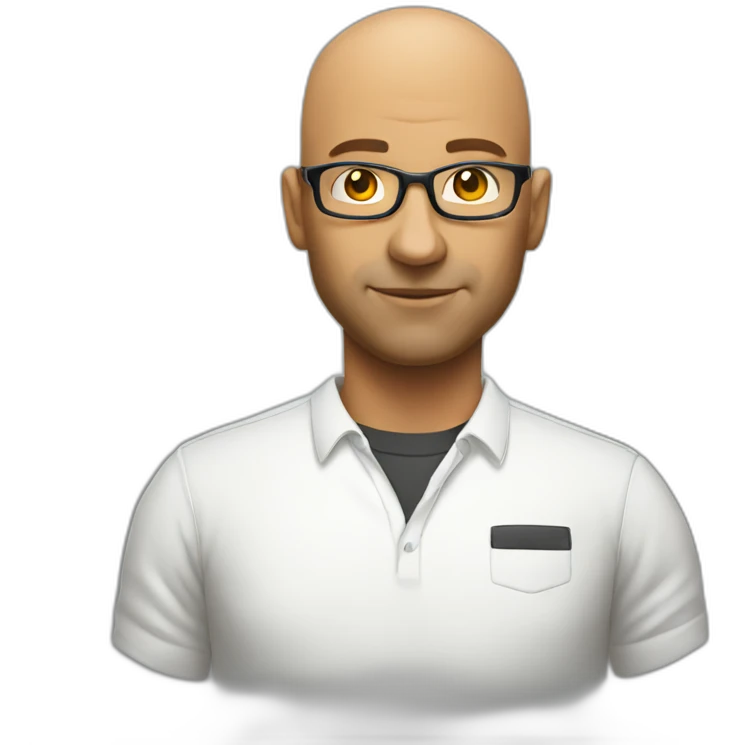 bald ceo in t shirt emoji