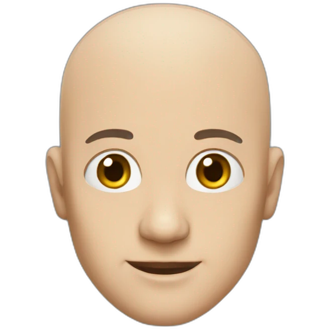 Bald man with charisma emoji
